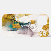 Pastel tederheid: gouden wervelingen kunst. Case-Mate iPhone case (Achterkant (horizontaal))