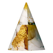 Pastel tederheid: gouden wervelingen kunst. feesthoedjes (Achterkant)