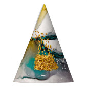 Pastel tederheid: gouden wervelingen kunst. feesthoedjes (Links)