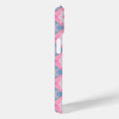 Pastel Tegel Patroon Roze en Blauwe Telefoon Case (Achterkant / Rechts)