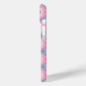 Pastel Tegel Patroon Roze en Blauwe Telefoon Case (Achterkant / Links)