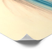 Pastel Tekening 1920 Flapper Meisje Blauw Poster (Hoek)