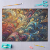 Pastel Tekening Abstracte Organische Bubble Kleurr Tissuepapier (Craft)