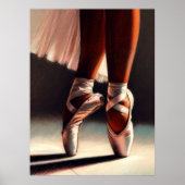Pastel Tekening Ballerina op Pointe Poster (Voorkant)