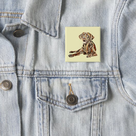 Pastel Tekening Chocolade Lab Pin Button (In situ)