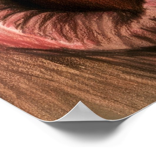 Pastel tekening knap zwart Man Poster (Hoek)