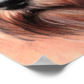 Pastel Tekening van een Schnauzer Hond Poster (Hoek)