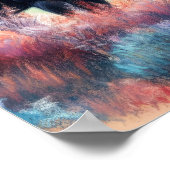 Pastel Tekening van Moose in Natuur Poster (Hoek)