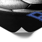 Pastel Tekening Zwart Wit Voetbal Personaliseren Poster (Hoek)