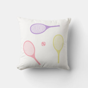 Pastel Tennis Rackets met Tennis Ball Kussen