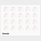 Pastel Tennis Rackets Ronde Sticker (Vel)