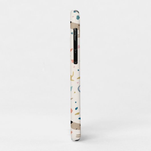 Pastel Terrazzo Funny Cute Dog Pattern Case-Mate iPhone Case (Achterkant/links)