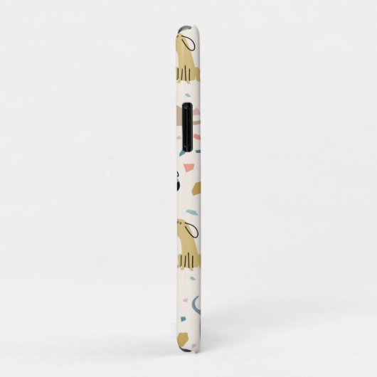 Pastel Terrazzo Funny Cute Dog Pattern Case-Mate iPhone Case (Achterkant/rechts)
