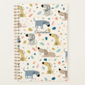 Pastel Terrazzo Funny Mignonne Chien Motif (Devant)