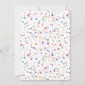 Pastel Terrazzo Slab Modern Baby shower Aankondiging (Achterkant)