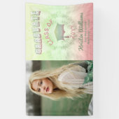 Pastel Tie Dye Afstuderen Afstuderen banner (Verticaal)