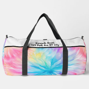 Pastel Tie Dye Bloom Monogram Gepersonaliseerde Ki Plunjezak