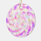 Pastel Tie Dye kerstversiering Keramisch Ornament (Links)