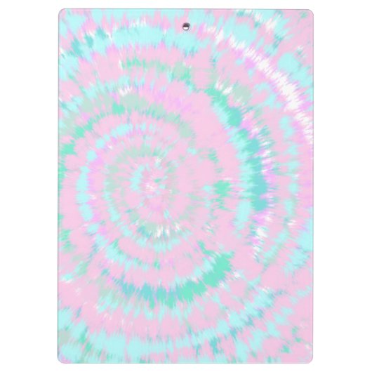 Pastel Tie Dye Pattern Personalized Cute Trendy Klembord (Achterkant)