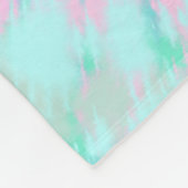 Pastel Tie Dye Pattern Pink Aqua Mint Persoonlijk Fleece Deken (Hoek)