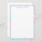 Pastel Tie Dye Pattern roze Aqua Mint Green (Voorkant / Achterkant)