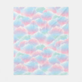 Pastel Tie-Dye Wolk Dromerig Zachte Gradiënt Fleece Deken (Voorkant)