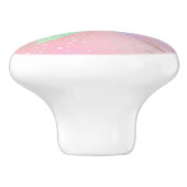 Pastel tie kleurstof holografische look ster schat keramische knop (Zijkant)