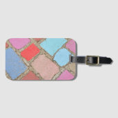 Pastel tiles bagagelabel (Voorkant (horizontaal))