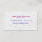 Pastel Tones Floral Monogramme Carte de visite (Dos)