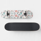 Pastel Tourist Pattern Skateboard (Horizontaal)
