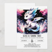 Pastel Toverdraak Verjaardag Kaart (Voorkant / Achterkant)