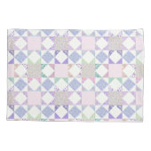 Pastel Traditionele Star Patchwork Quilt Retro Kussensloop (Achterkant)