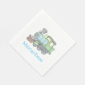 Pastel Train upsherin servetten (Hoek)