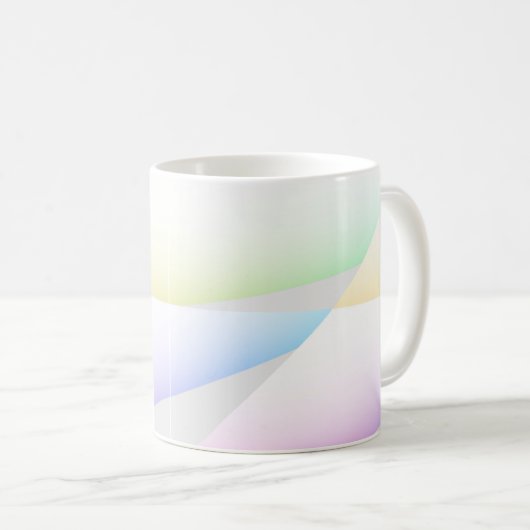 Pastel Triangles Coffee Mok (Voorkant rechts)