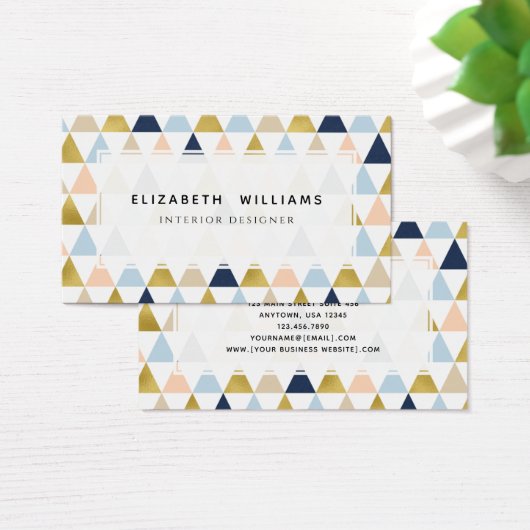 Pastel Triangles Designer d'intérieur Cartes de vi (Bureau)