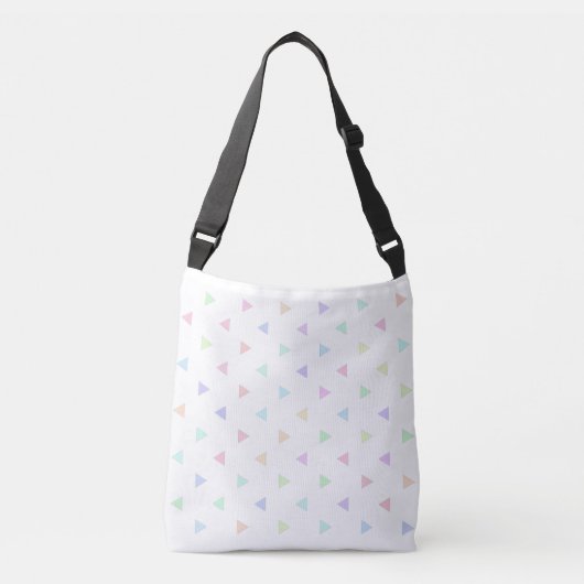 Pastel Triangles Pattern Multicolor Crossbody Tas (Voorkant)