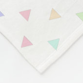 Pastel Triangles Pattern Multicolor Fleece Deken (Hoek)