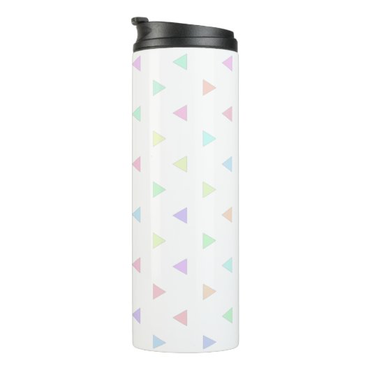 Pastel Triangles Pattern Multicolor Thermosbeker (Geroteerd rechts)
