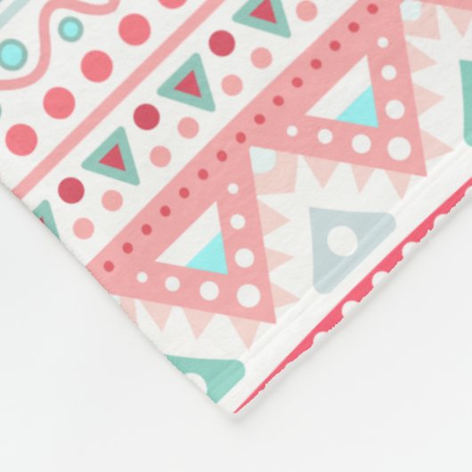 Pastel Tribal Pattern Fleece Blanket, medium (Hoek)