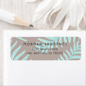Pastel tropical | Étiquette d'adresse de retour (En situation)
