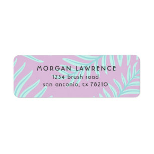 Pastel tropical Étiquette d'adresse de retour