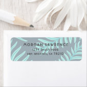 Pastel tropical | Étiquette d'adresse de retour (En situation)