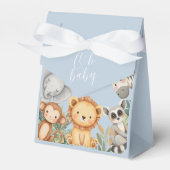 Pastel Tropisch Baby shower Oerwoud Safari Dieren Bedankdoosjes (Voorkant Zijde)