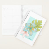 Pastel Tropisch Boeket met Jouw naam Planner (Display)