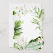 Pastel tropisch+ goud geometrisch baby shower uitn save the date (Achterkant)