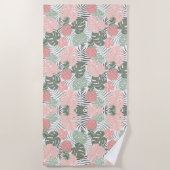 Pastel tropisch strandlaken (Voorkant)