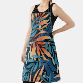 Pastel Tropische Abstracte Botanicals Schort (Insitu)