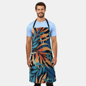 Pastel Tropische Abstracte Botanicals Schort (Gedragen)