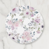 Pastel Tuin Bloemen Bruiloft Dank u Bedankjes Labels (Achterkant)