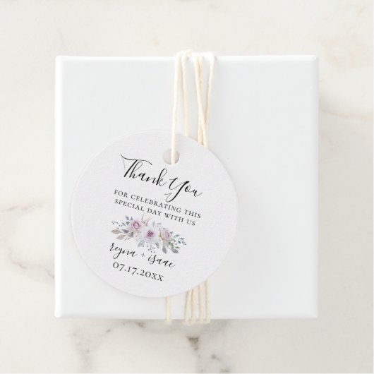 Pastel Tuin Bloemen Bruiloft Dank u Bedankjes Labels (In situ)